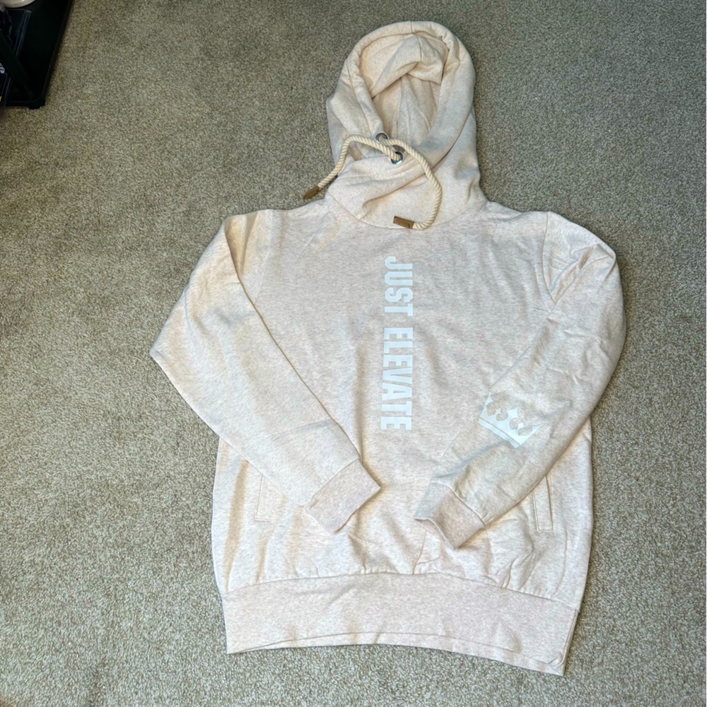 JUST ELEVATE | Glow In The Dark | cream hoodie! NEW!